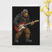 Patriotischer Bigfoot spielt Gitarre 4. Juli Ameri Karte (Gelbe Blume)