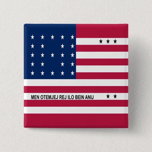 Patriotischer Bikini-Atoll-Flaggen-Button Button (Vorderseite)