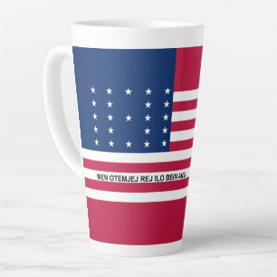 Patriotischer Bikini-Atoll-Flaggen-Latte-Mug Milchtasse