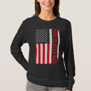 Patriotischer Billard-Trainer Snooker 8 Ball Pool T-Shirt