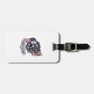 Patriotischer Bison Adler Wappen Tier Hybrid Patri Gepäckanhänger