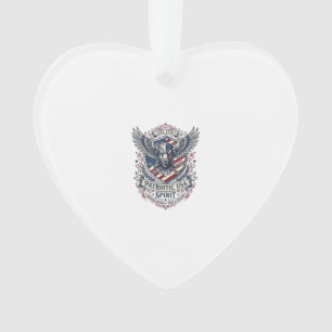 Patriotischer Bison Adler Wappen Tier Hybrid Patri Ornament