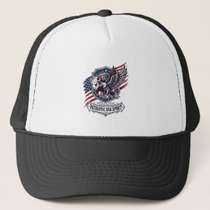 Patriotischer Bison Adler Wappen Tier Hybrid Patri Truckerkappe