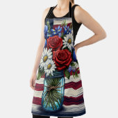 Patriotischer, blumengestresster Amerikaner Schürze (InSitu)