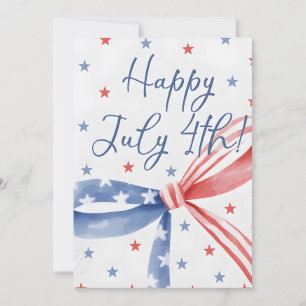 Patriotischer Bogen Frohes 4. Juli! USA Unabhängig Feiertagskarte