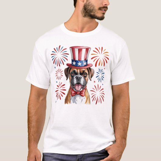 Patriotischer Boxer T-Shirt (Vorderseite)