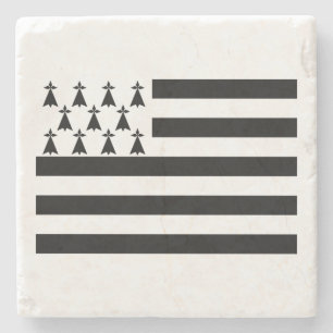 Patriotischer Brittany-Flaggen-Steinuntersetzer Steinuntersetzer