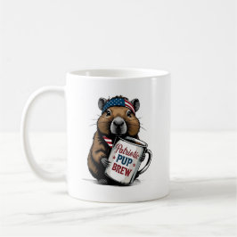 Patriotischer Capybara-Kaffeebecher Kaffeetasse