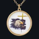 *~* Patriotischer Christlicher Adler Cross Veteran Vergoldete Kette<br><div class="desc">JEWELRY WITH INTENTION (R) - Energetisch Enhanced Jewelry ((((((((((((() kopieren und einfügen diesen Link für meine US-Patriot-Sammlung https://bit.ly/3QsVQy0 )))))))))))))))))) Veteran Military Fire Fighter First Responders Police Round Patriotic Patriot GOLD PLATED ROUND ROUND NECKLACE Halskette rund und gelb goldplattiert. Dieses Bild ist ein abstraktes Bild des AMERICAN EAGLE. Hinter ihm steht...</div>