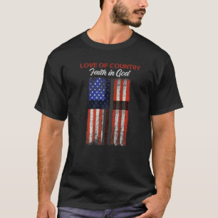 Patriotischer christlicher Glaube Land Vintage-Lie T-Shirt