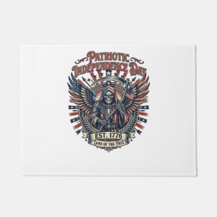Patriotischer Chrome-Reaper Dunkler Patriot Skelet Fußmatte