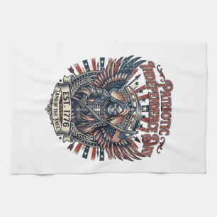 Patriotischer Chrome-Reaper-Dunkler-Patriot-Skelet Geschirrtuch