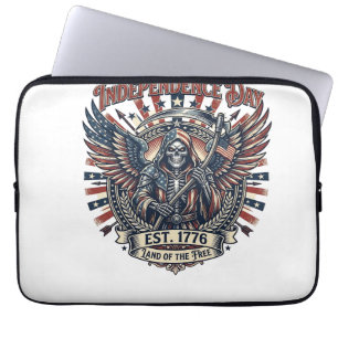 Patriotischer Chrome-Reaper-Dunkler-Patriot-Skelet Laptopschutzhülle