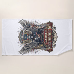 Patriotischer Chrome-Reaper-Dunkler-Patriot-Skelet Strandtuch