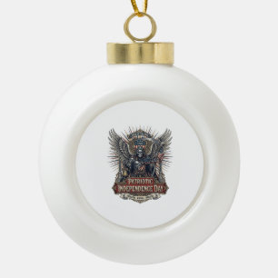 Patriotischer Chrome-Sense-Reaper-Dunkler-Patriot- Keramik Kugel-Ornament