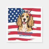 Patriotischer Cocker Spaniel Serviette (Vorderseite)