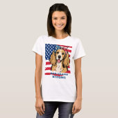 Patriotischer Cocker Spaniel T-Shirt (Vorne ganz)