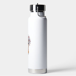 Patriotischer Corgi Feuerwerk Hund Vektor Design_1 Trinkflasche