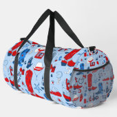 patriotischer Cowboy-Wikingermädchen-Western Duffle Bag (Rechte Ecke)