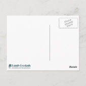 Patriotischer Cupcake auf blauen Streifen Postkarte (Rückseite)