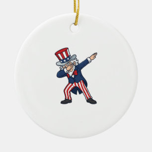 Patriotischer Dabbing Gentleman Vintage Vektor Des Keramik Ornament