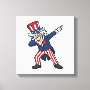 Patriotischer Dabbing Gentleman Vintage Vektor Des Leinwanddruck