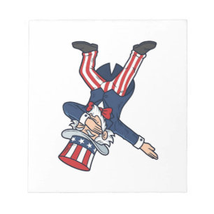 Patriotischer Dabbing Gentleman Vintage Vektor Des Notizblock