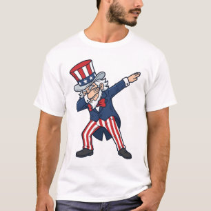 Patriotischer Dabbing Gentleman Vintage Vektor Des T-Shirt