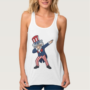 Patriotischer Dabbing Gentleman Vintage Vektor Des Tank Top