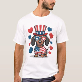 Patriotischer Dachshund T-Shirt
