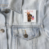 Patriotischer Dackelknopf USA Button (Beispiel)