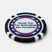 Patriotischer Dank für die Verteidigung unserer Fr Pokerchips (Einzeln)