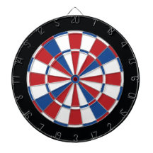 Patriotischer Dartboard - Rot, Weiß u. Blau