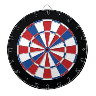 Patriotischer Dartboard - Rot, Weiß u. Blau Dartscheibe