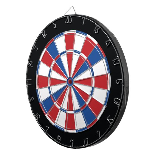 Patriotischer Dartboard - Rot, Weiß u. Blau Dartscheibe (Vorderseite rechts)