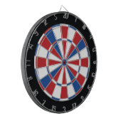 Patriotischer Dartboard - Rot, Weiß u. Blau Dartscheibe (Vorderseite Links)