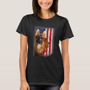 Patriotischer Deutscher Schäferhund Amerikanischer T-Shirt