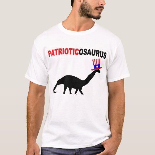 Patriotischer Dinosaurier T-Shirt (Vorderseite)