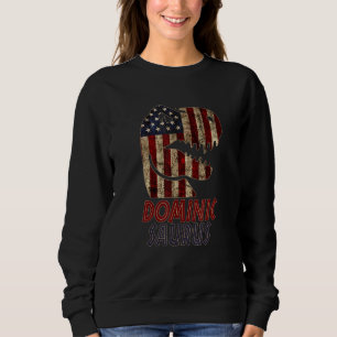Patriotischer Dominic Dino Dominicsaurus Amerikani Sweatshirt