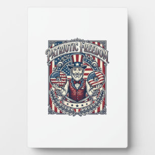 Patriotischer Donut-Liebhaber Vektorgrafik T-Shirt Fotoplatte