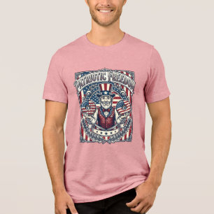 Patriotischer Donut-Liebhaber Vektorgrafik T-Shirt Tri-Blend Shirt
