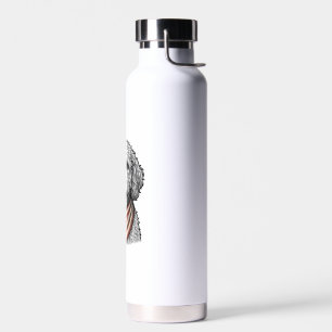 Patriotischer Doodle-Hund Vintage-Stich Vektor Des Trinkflasche