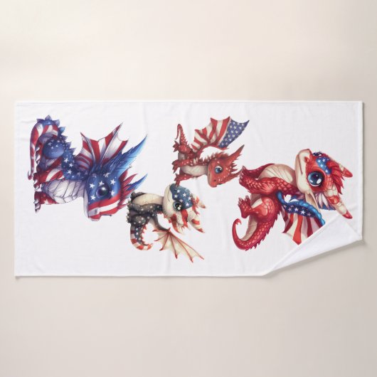 Patriotischer Drache Badehandtuch (Badehandtuch)