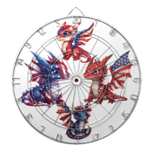 Patriotischer Drache Dartscheibe