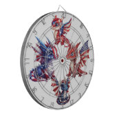 Patriotischer Drache Dartscheibe (Vorderseite Links)