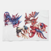 Patriotischer Drache Geschirrtuch (Horizontal)