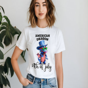 Patriotischer Drache in Shades T-Shirt