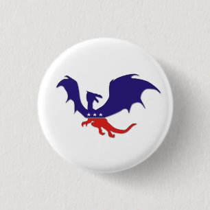 Patriotischer Drache-Knopf Button