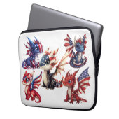 Patriotischer Drache Laptopschutzhülle (Vorderseite Links)