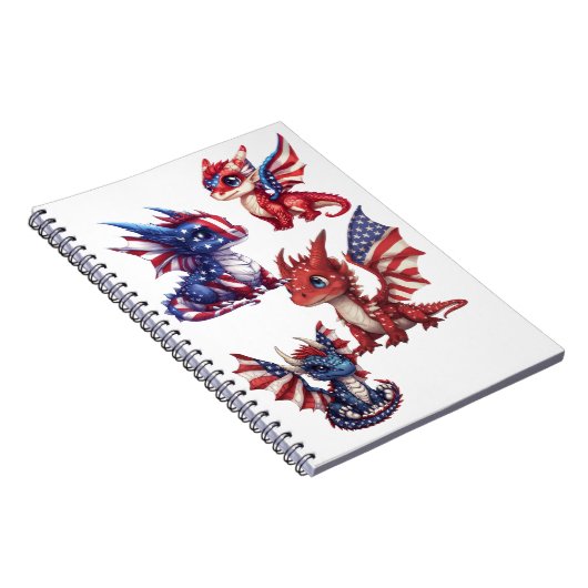 Patriotischer Drache Notizblock (Rechte Seite)